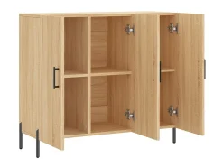 Aparador de madera de ingeniería roble Sonoma 90x34x80 cm ES29105