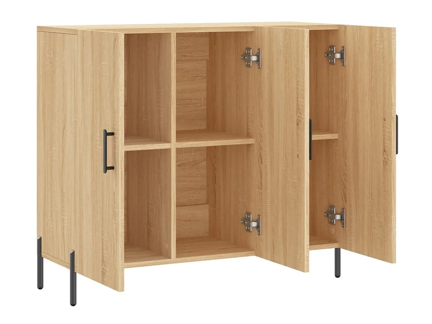 Aparador de madera de ingeniería roble Sonoma 90x34x80 cm ES29105