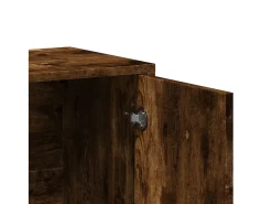 Aparador de madera de ingeniería 2 uds roble ahumado 60x31x70cm