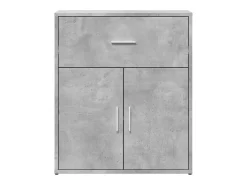 Aparador de madera de ingeniería gris hormigón 60x31x70 cm ES549564