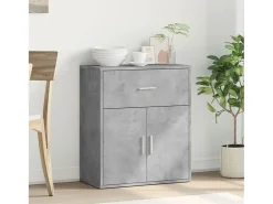 Aparador de madera de ingeniería gris hormigón 60x31x70 cm ES549564