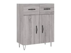 Aparador de madera de ingeniería gris Sonoma 69,5x34x90 cm ES72226
