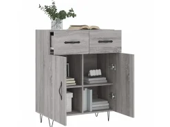 Aparador de madera de ingeniería gris Sonoma 69,5x34x90 cm ES72226
