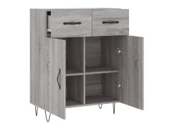 Aparador de madera de ingeniería gris Sonoma 69,5x34x90 cm ES72226