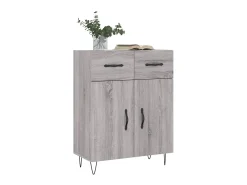 Aparador de madera de ingeniería gris Sonoma 69,5x34x90 cm ES72226