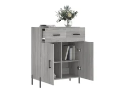 Aparador de madera de ingeniería gris Sonoma 69,5x34x90 cm