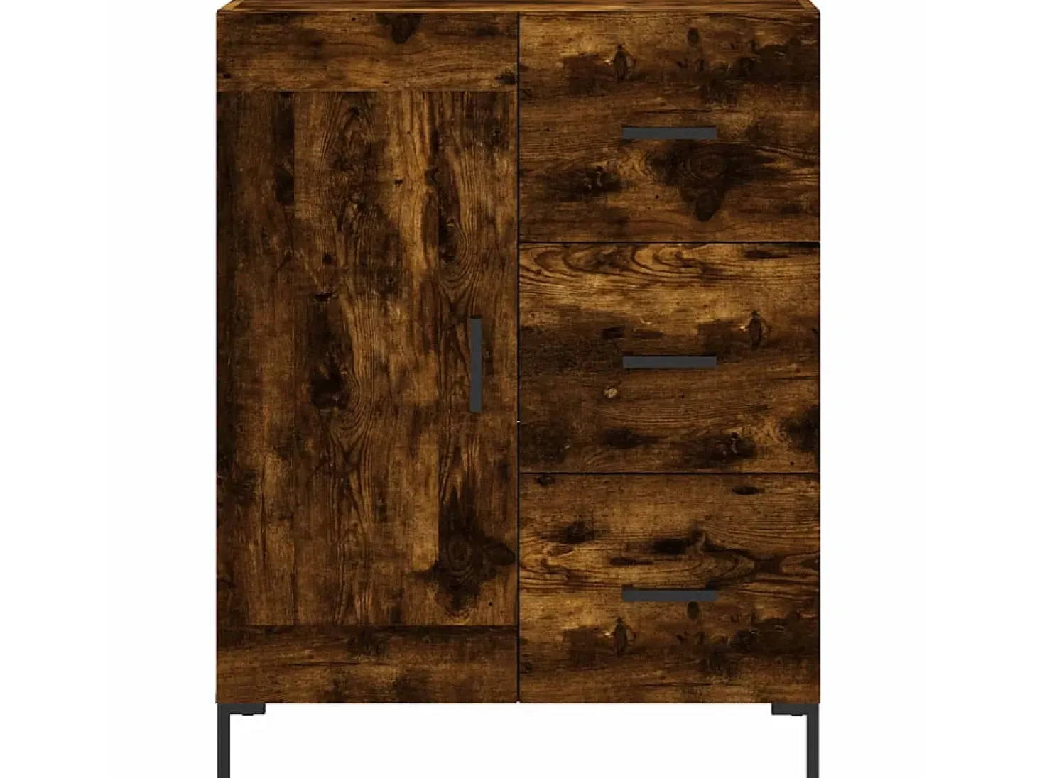 Aparador de madera de ingeniería roble ahumado 69,5x34x90 cm ES12696