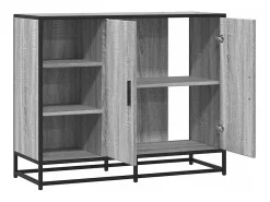 Aparador de madera de ingeniería gris Sonoma 92x35x76 cm