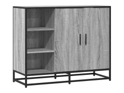 Aparador de madera de ingeniería gris Sonoma 92x35x76 cm