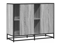 Aparador de madera de ingeniería gris Sonoma 92x35x76 cm
