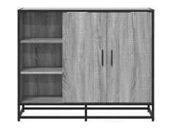 Aparador de madera de ingeniería gris Sonoma 92x35x76 cm