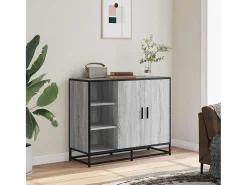 Aparador de madera de ingeniería gris Sonoma 92x35x76 cm
