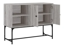 Aparador de madera de ingeniería gris Sonoma 100x40x79,5 cm