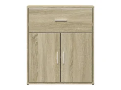 Aparador de madera de ingeniería 2 uds roble Sonoma 60x31x70 cm