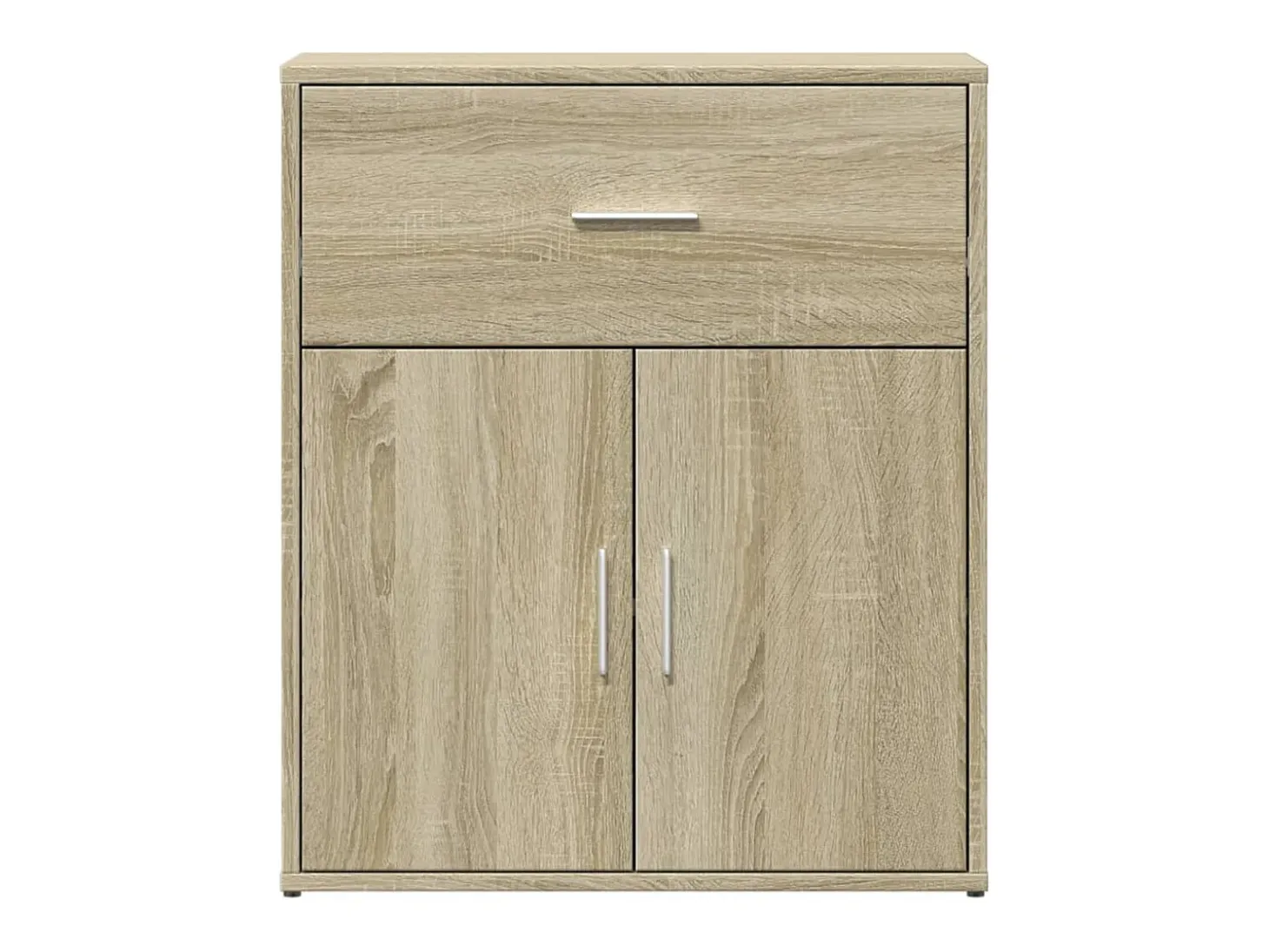 Aparador de madera de ingeniería 2 uds roble Sonoma 60x31x70 cm