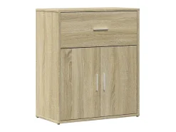 Aparador de madera de ingeniería 2 uds roble Sonoma 60x31x70 cm