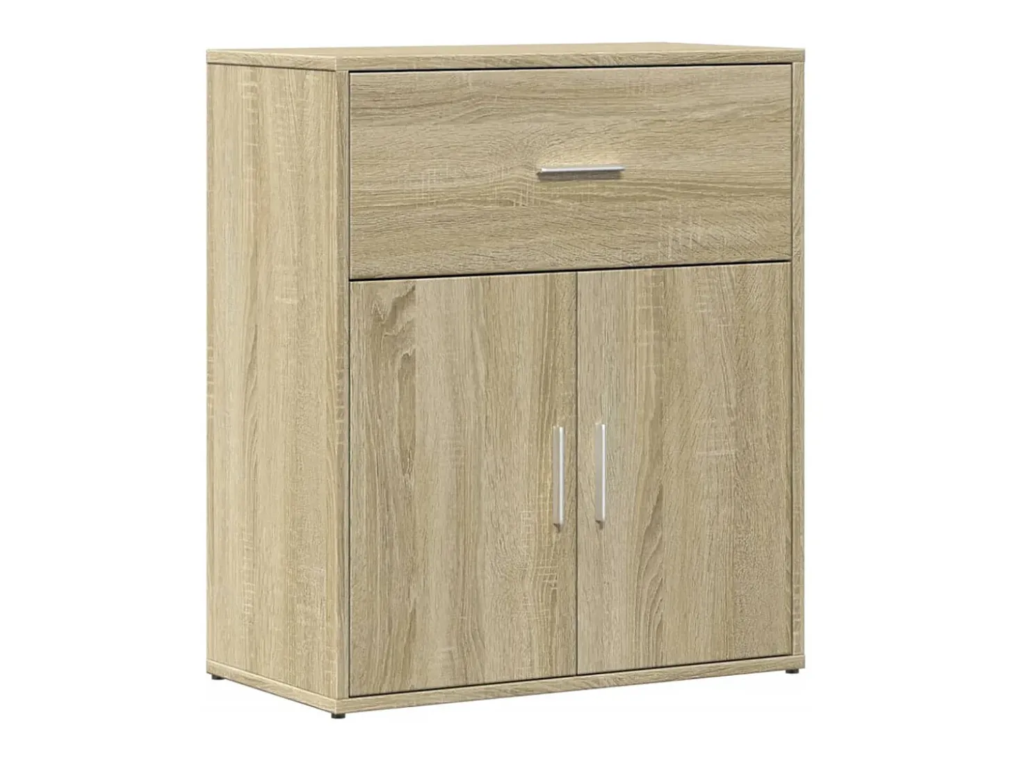 Aparador de madera de ingeniería 2 uds roble Sonoma 60x31x70 cm