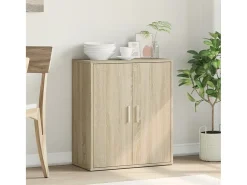 Aparador de madera de ingeniería roble Sonoma 60x31x70 cm ES350158