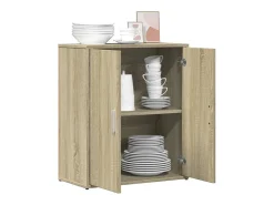 Aparador de madera de ingeniería roble Sonoma 60x31x70 cm ES350158
