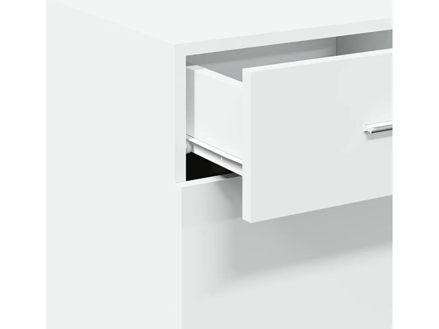 Aparador de madera de ingeniería blanco 40x42,5x93 cm