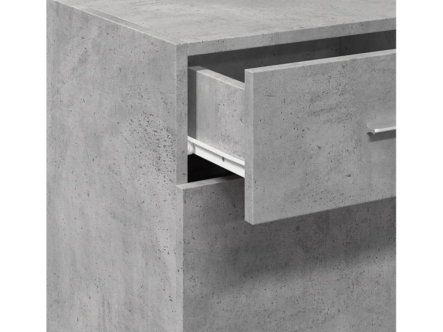Aparador de madera de ingeniería gris hormigón 40x42,5x93 cm