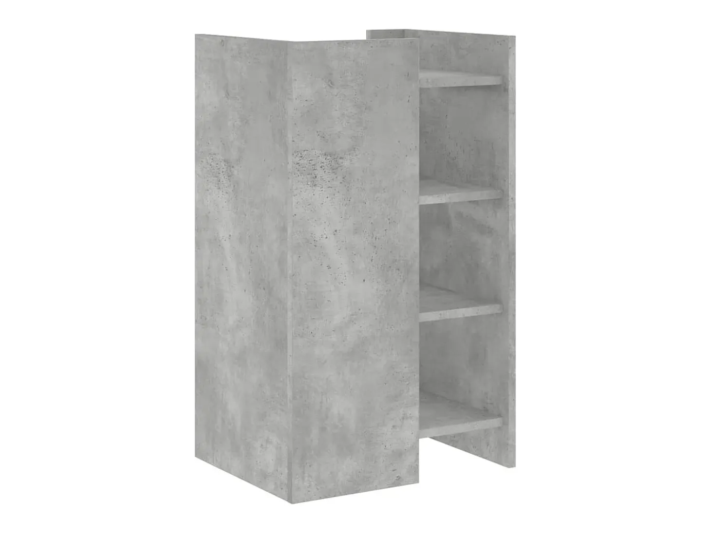 Aparador de madera de ingeniería gris hormigón 45x35x75 cm