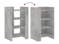 Aparador de madera de ingeniería gris hormigón 45x35x75 cm