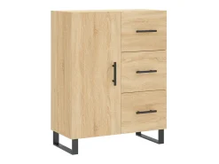 Aparador de madera de ingeniería roble Sonoma 69,5x34x90 cm ES12531