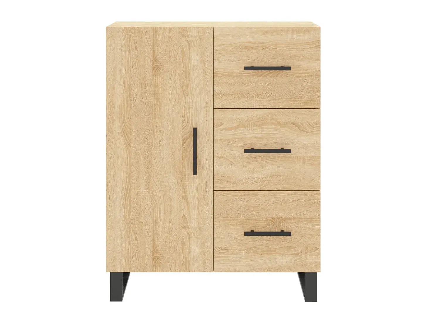 Aparador de madera de ingeniería roble Sonoma 69,5x34x90 cm ES12531