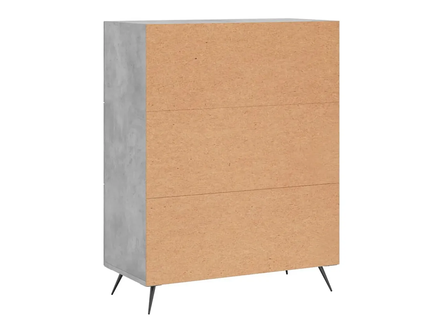 Aparador de madera de ingeniería gris hormigón 69,5x34x90 cm