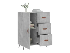 Aparador de madera de ingeniería gris hormigón 69,5x34x90 cm