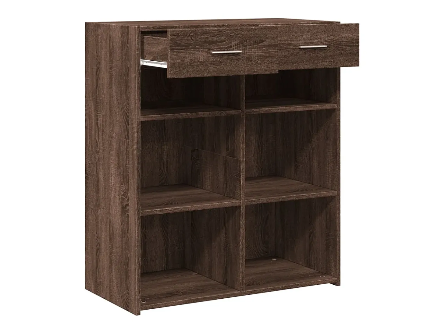Aparador de madera de ingeniería marrón roble 80x42,5x93 cm