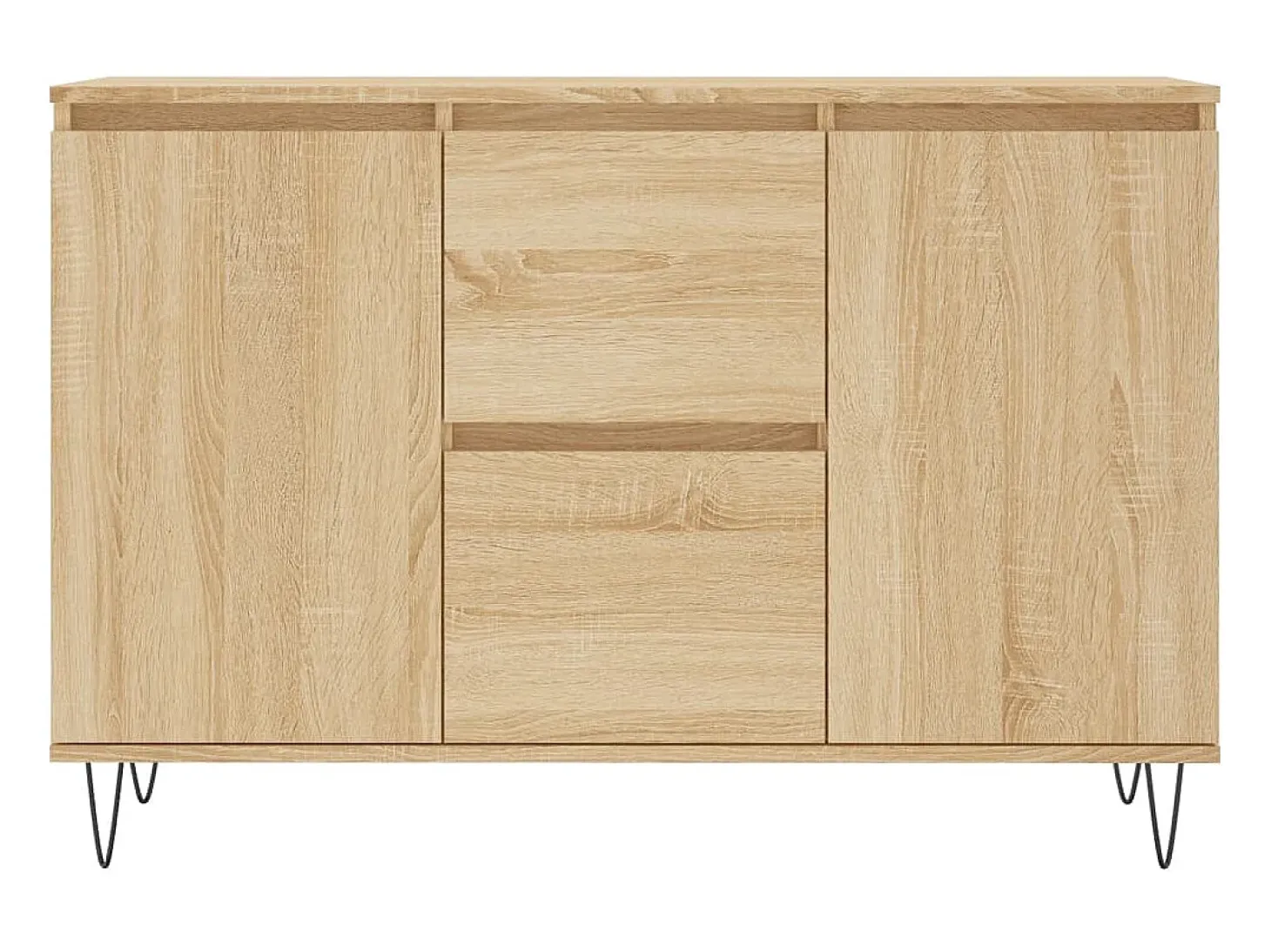 Aparador de madera de ingeniería roble Sonoma 104x35x70 cm ES36833