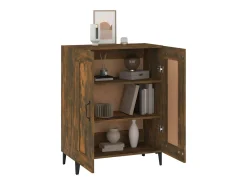 Aparador de madera de ingeniería roble ahumado 69,5x34x90 cm
