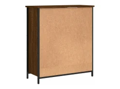 Aparador de madera de ingeniería marrón roble 70x30x80 cm