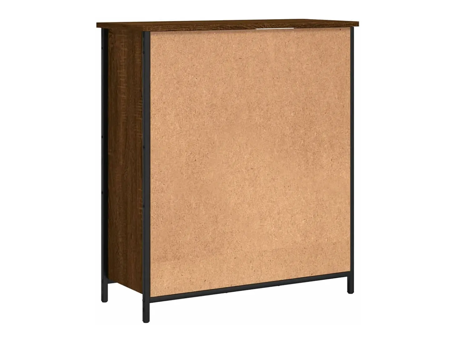 Aparador de madera de ingeniería marrón roble 70x30x80 cm