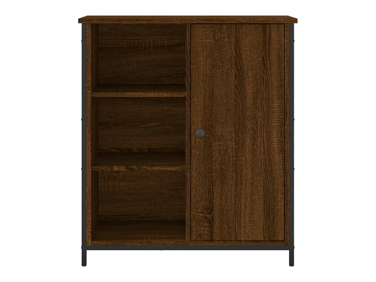 Aparador de madera de ingeniería marrón roble 70x30x80 cm