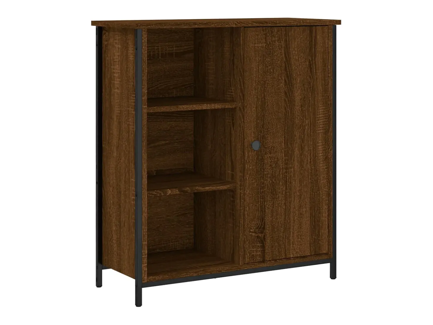 Aparador de madera de ingeniería marrón roble 70x30x80 cm