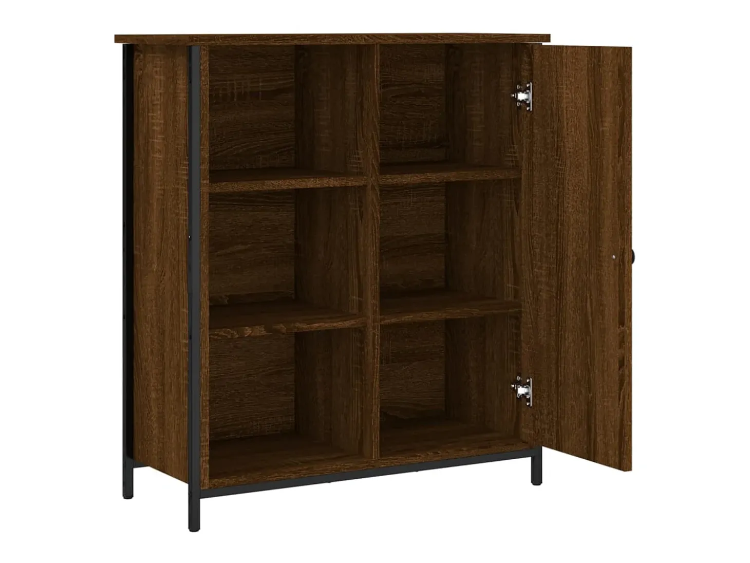 Aparador de madera de ingeniería marrón roble 70x30x80 cm