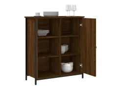 Aparador de madera de ingeniería marrón roble 70x30x80 cm
