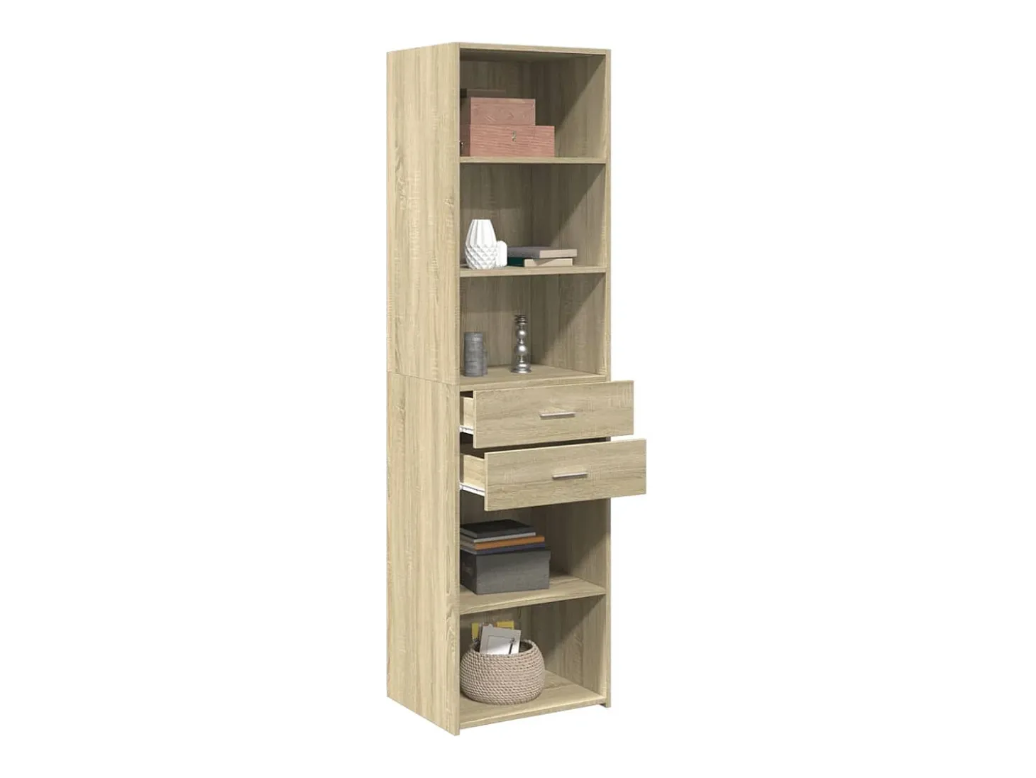 Aparador de madera de ingeniería roble Sonoma 50x42,5x185 cm