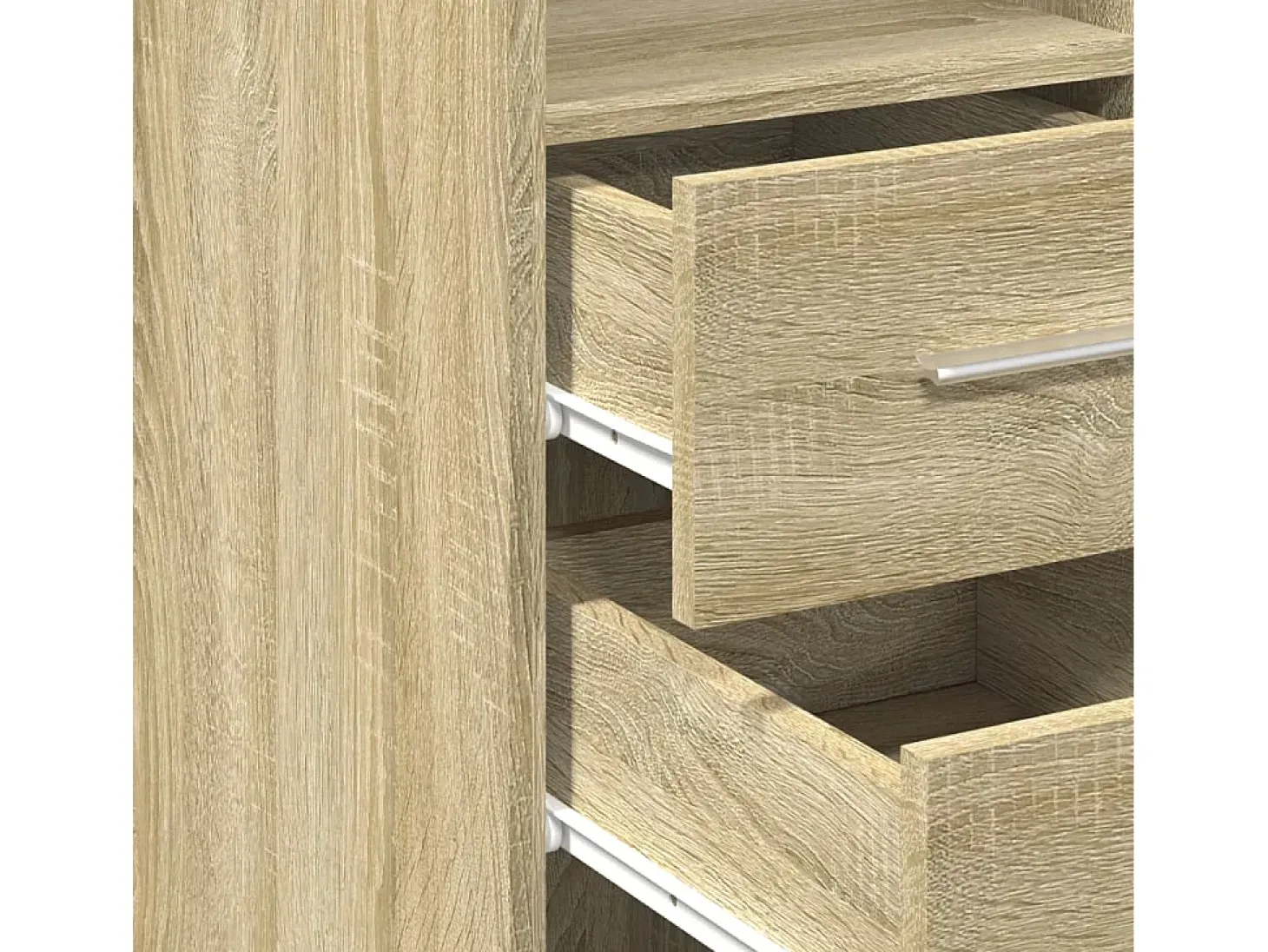 Aparador de madera de ingeniería roble Sonoma 50x42,5x185 cm