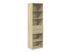 Aparador de madera de ingeniería roble Sonoma 50x42,5x185 cm