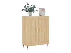 Aparador de madera de ingeniería roble Sonoma 69,5x34x90 cm ES32499