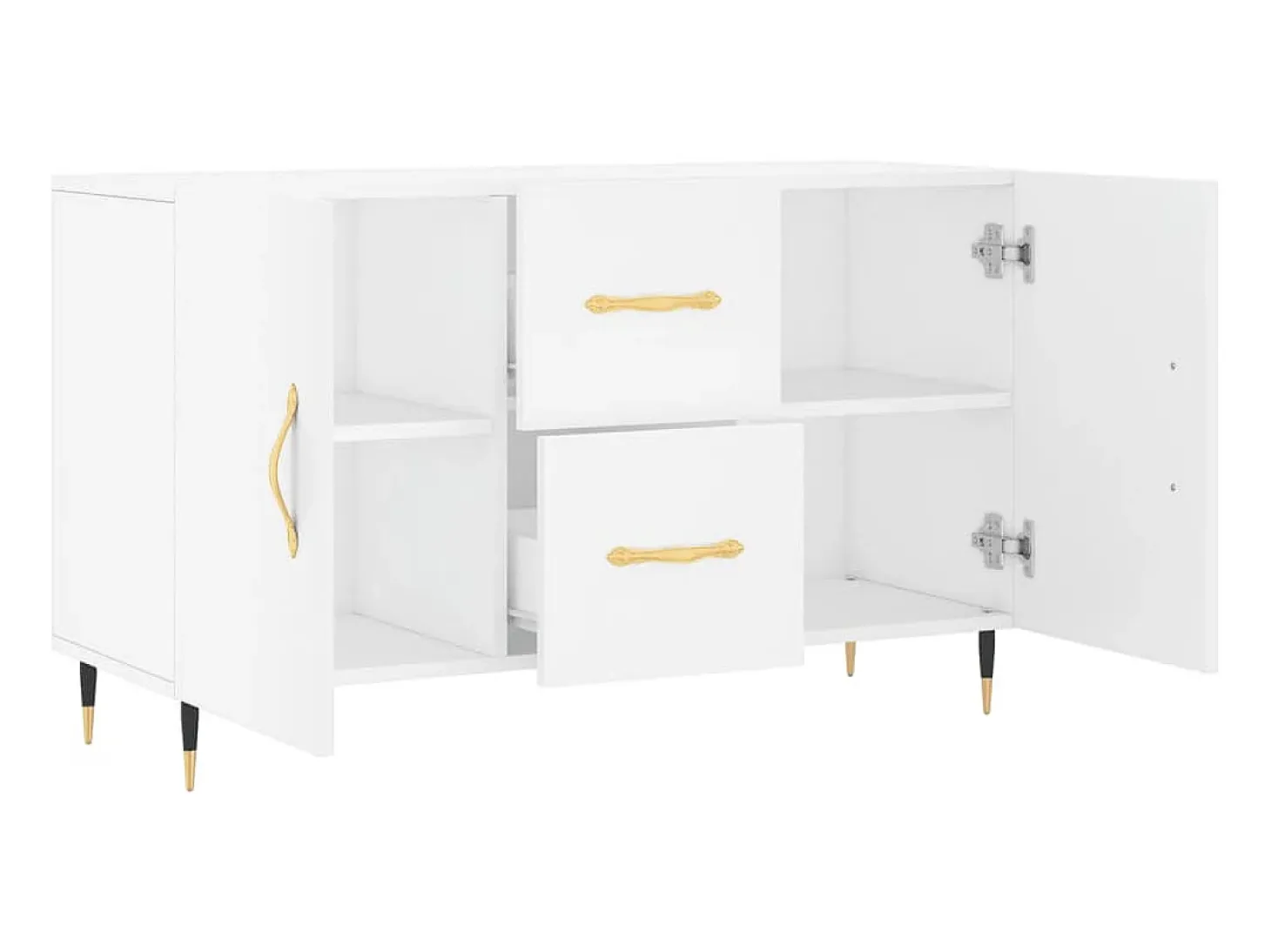 Aparador de madera de ingeniería blanco 100x36x60 cm ES44128
