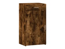 Aparador de madera de ingeniería roble ahumado 50x42,5x93 cm