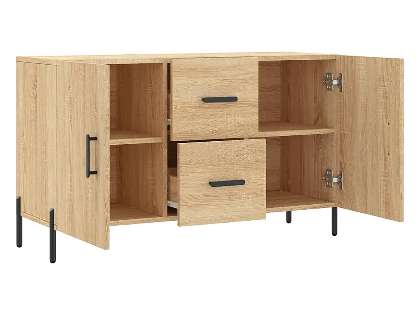 Aparador de madera de ingeniería roble Sonoma 100x36x60 cm