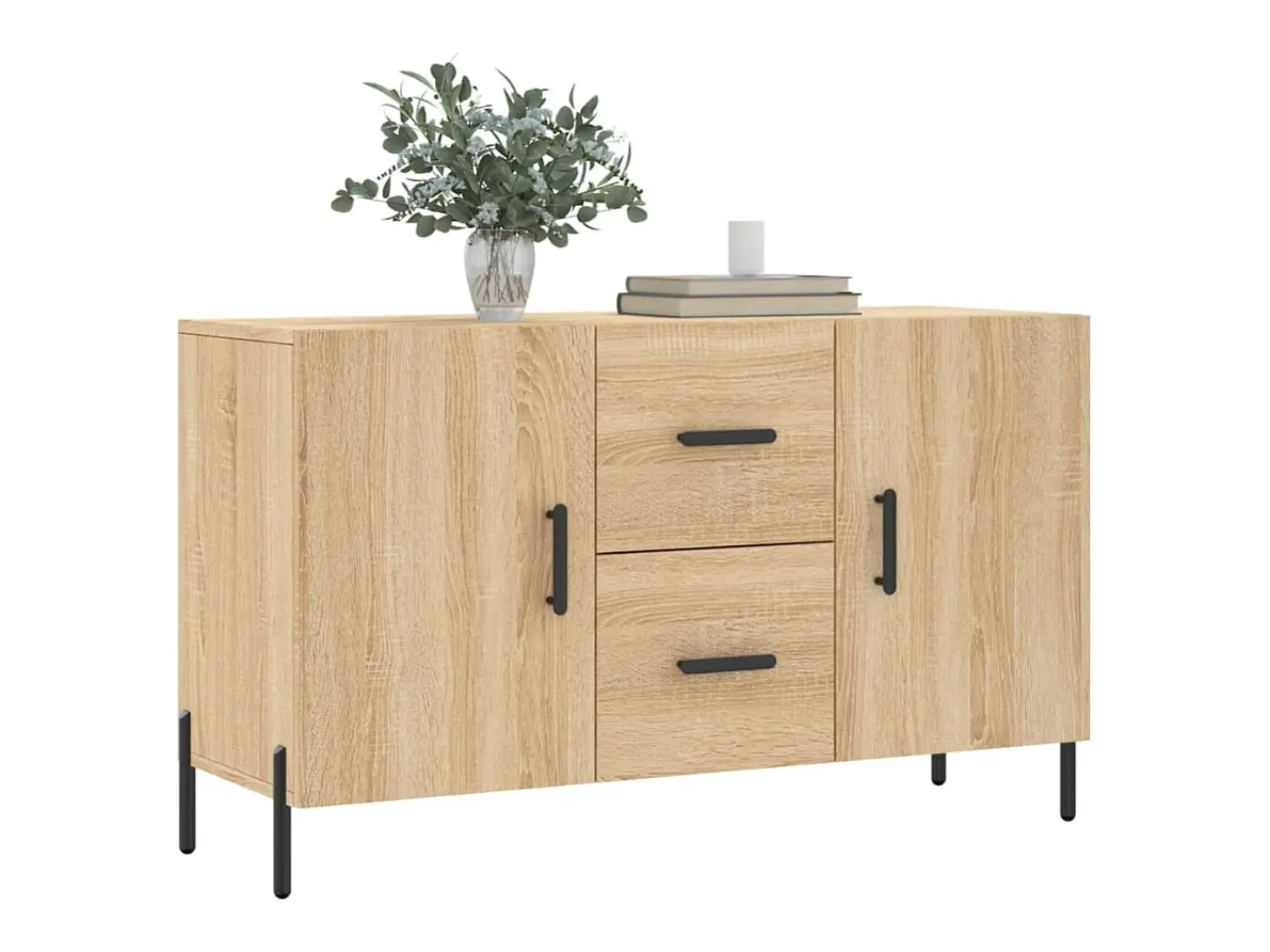 Aparador de madera de ingeniería roble Sonoma 100x36x60 cm