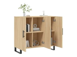 Aparador de madera de ingeniería roble Sonoma 90x34x80 cm