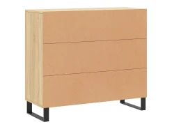 Aparador de madera de ingeniería roble Sonoma 90x34x80 cm